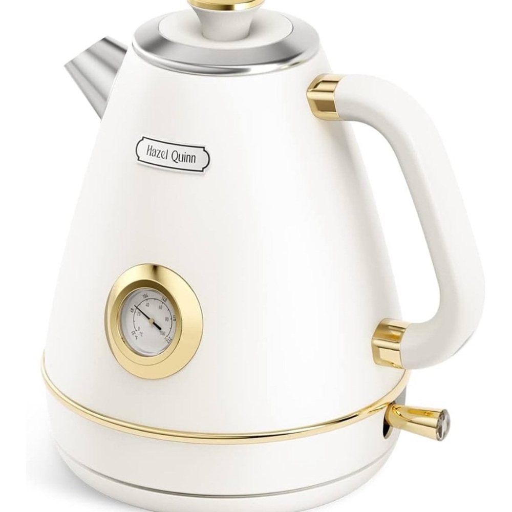 COPY - Hazel Quinn White and Gold Electric Kettle - Picture 2 of 11